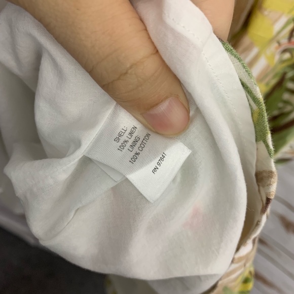 J Jill Love Linen Tropical Leave Sleeveless Dress - Picture 4 of 5